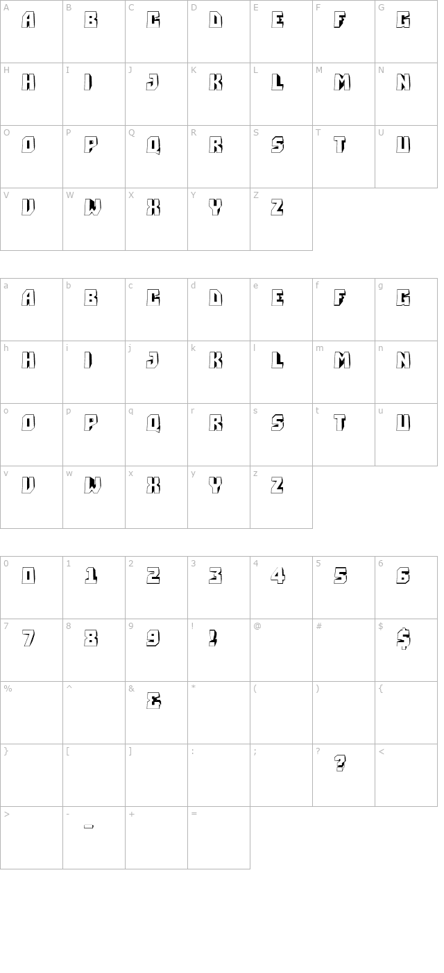 a_Simpler3DTurnDown character map