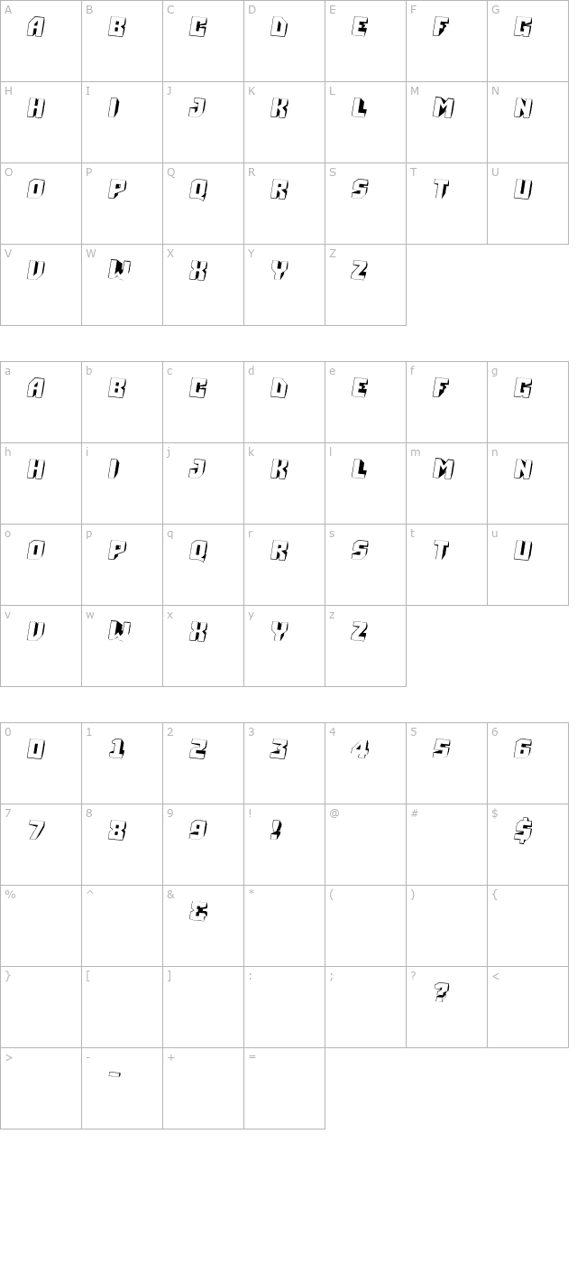 a-simpler3dtwisted character map