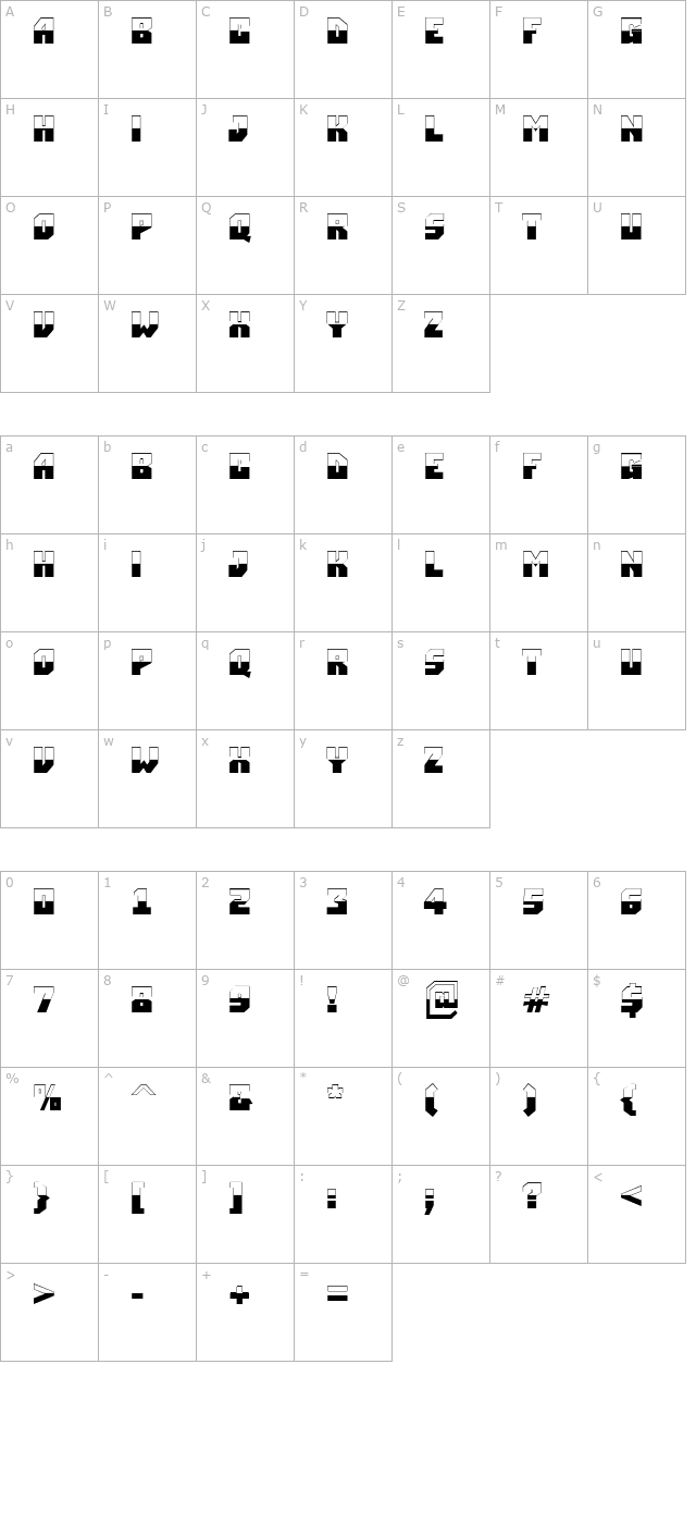 a_SimplerB&W Bold character map