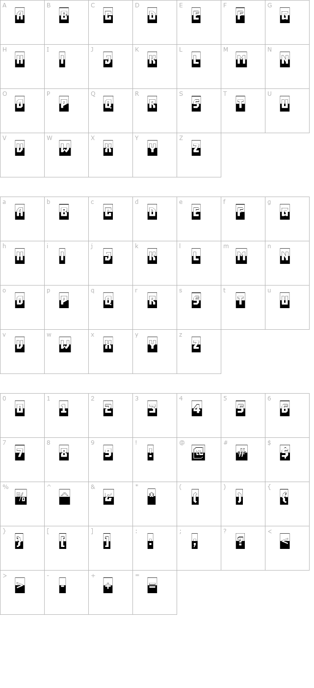 a_SimplerCmB&W Bold character map