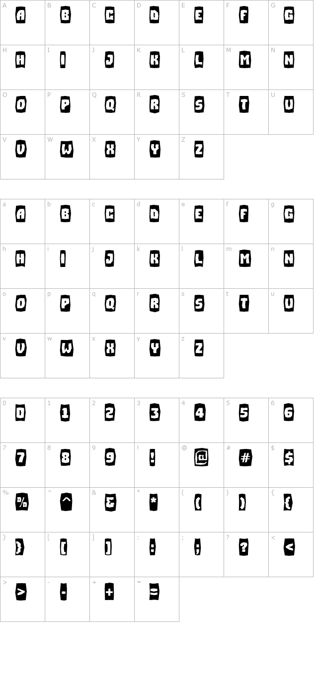 a-simplercmbrk-bold character map