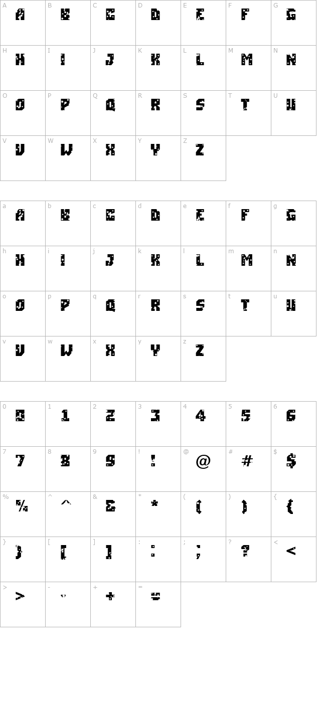 a-simplerstrs character map