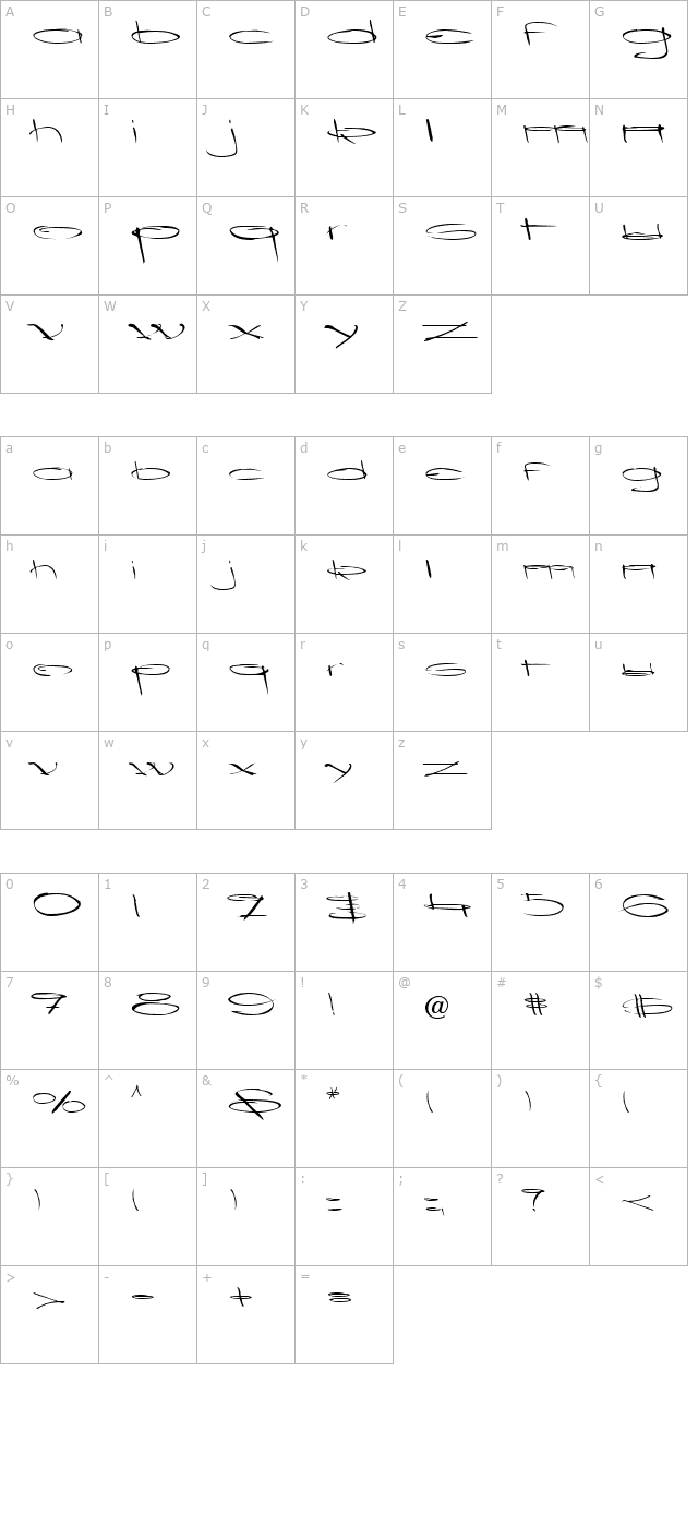 a3-becker character map