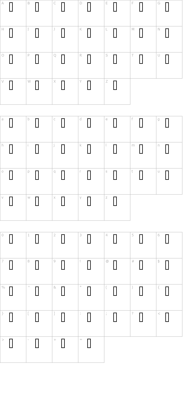 aaircchat-normal character map