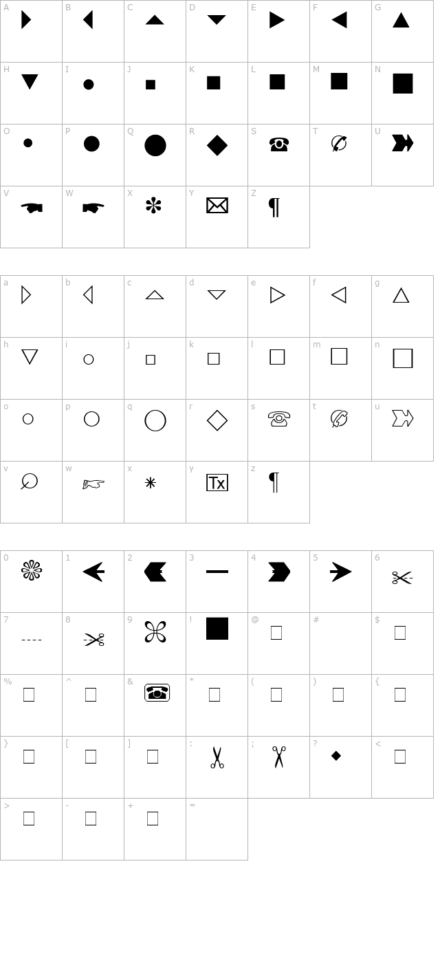 abacus-three-ssi character map