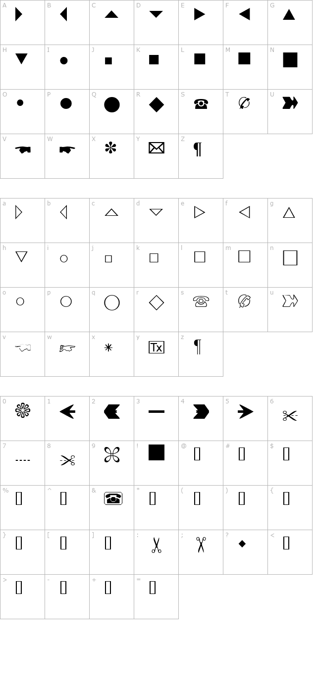 abacusthreessi character map