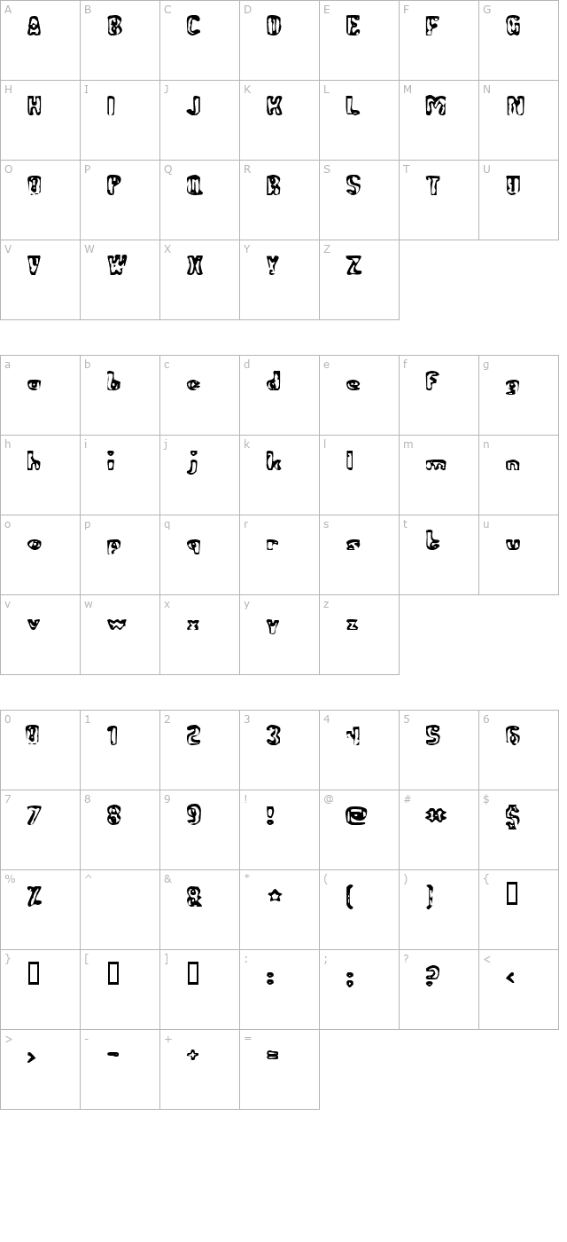 Abandoned Bitplane character map