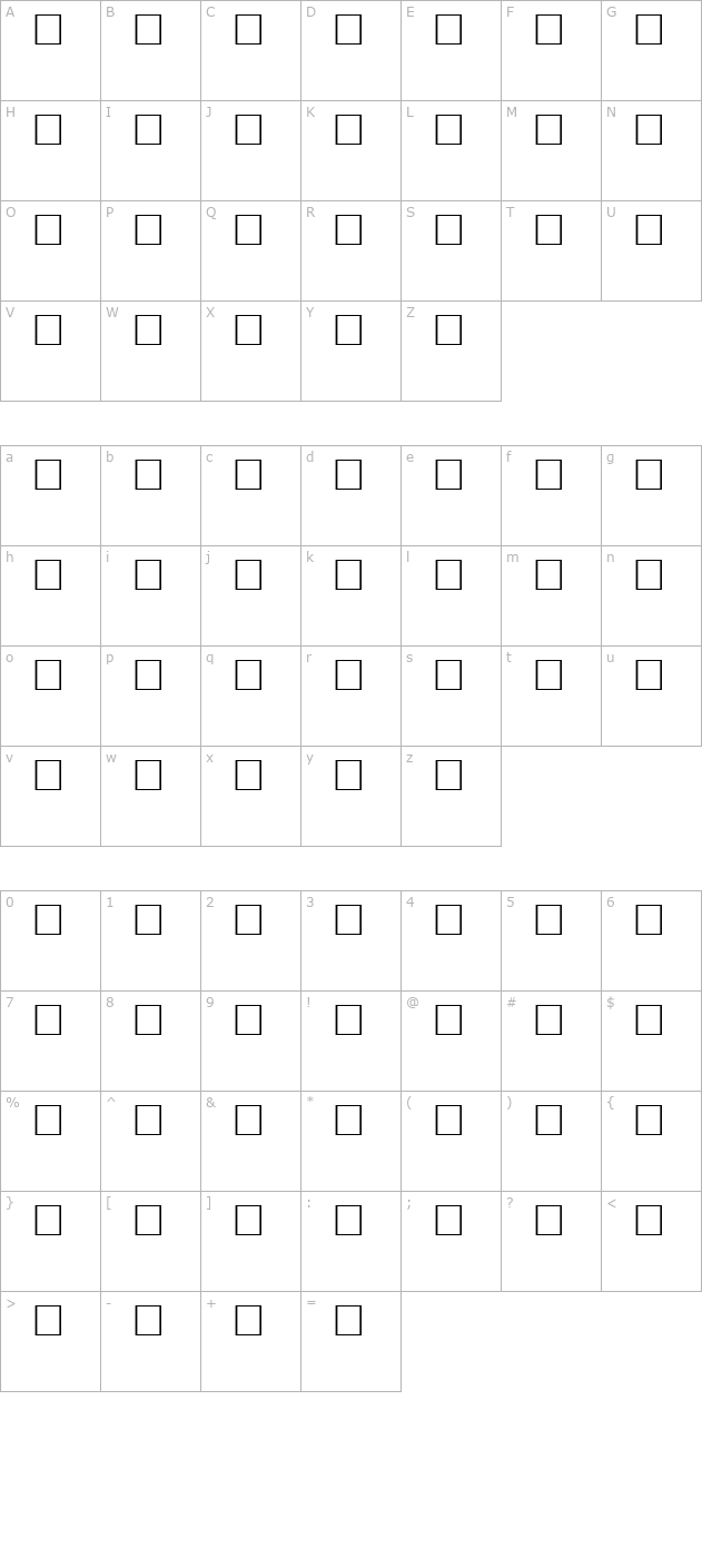 ABDUL Regular character map