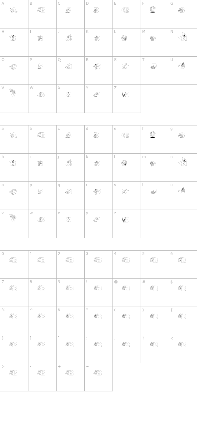 abecedarianzoo character map