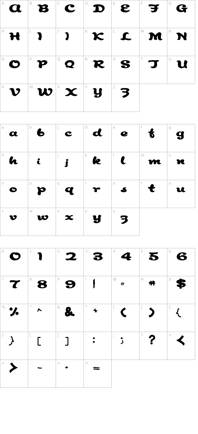 abracadabra91-bold character map