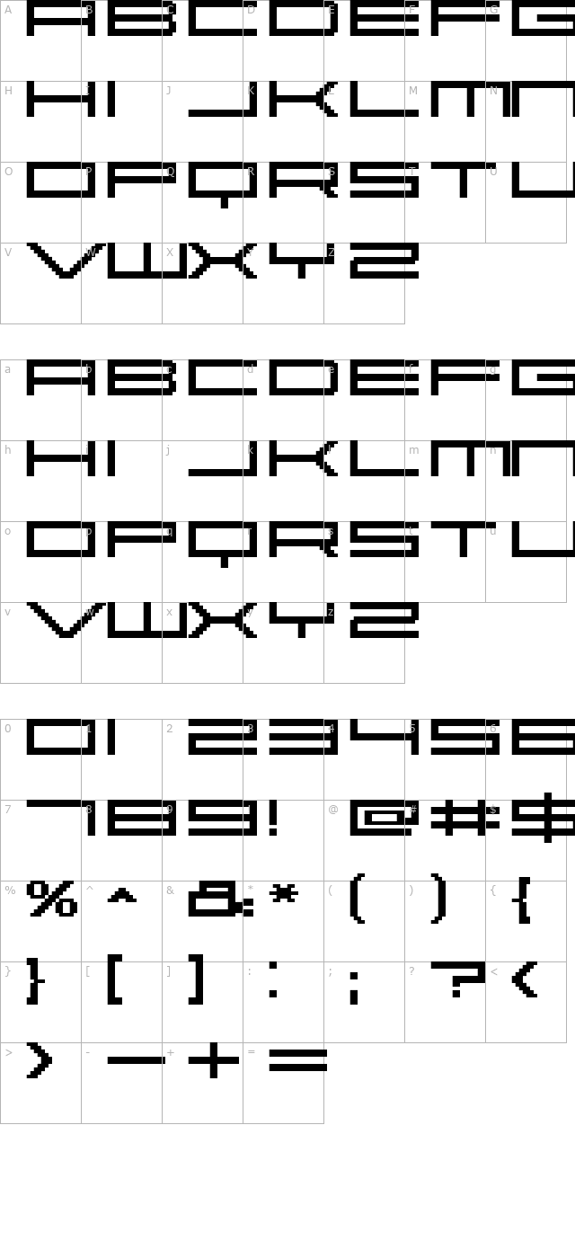 abstract character map