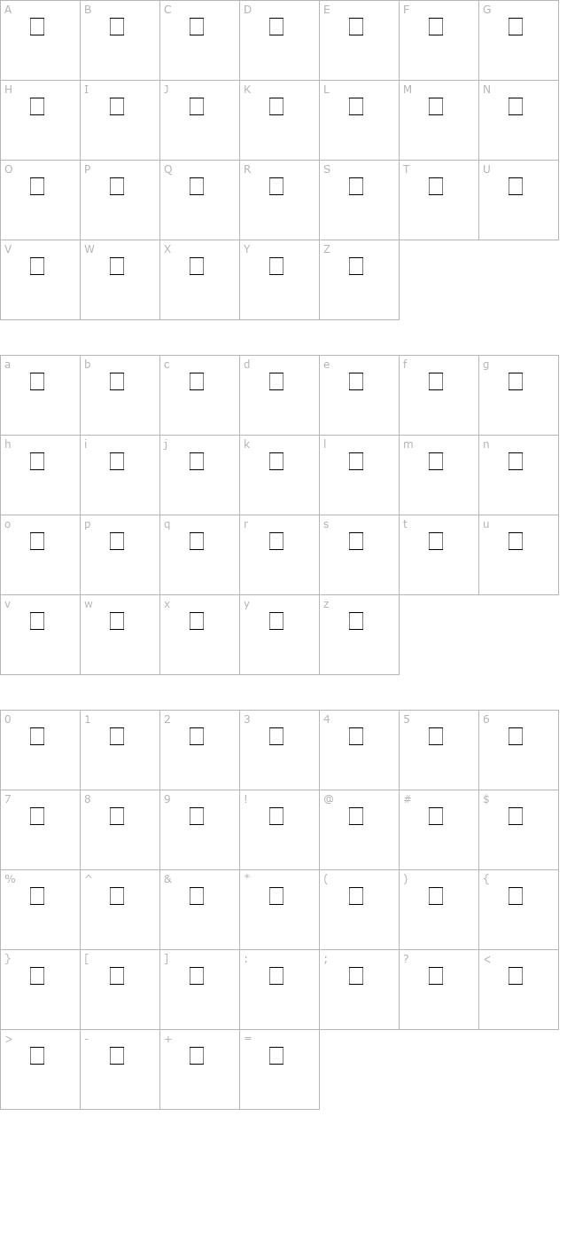 AC1 Chanukah character map