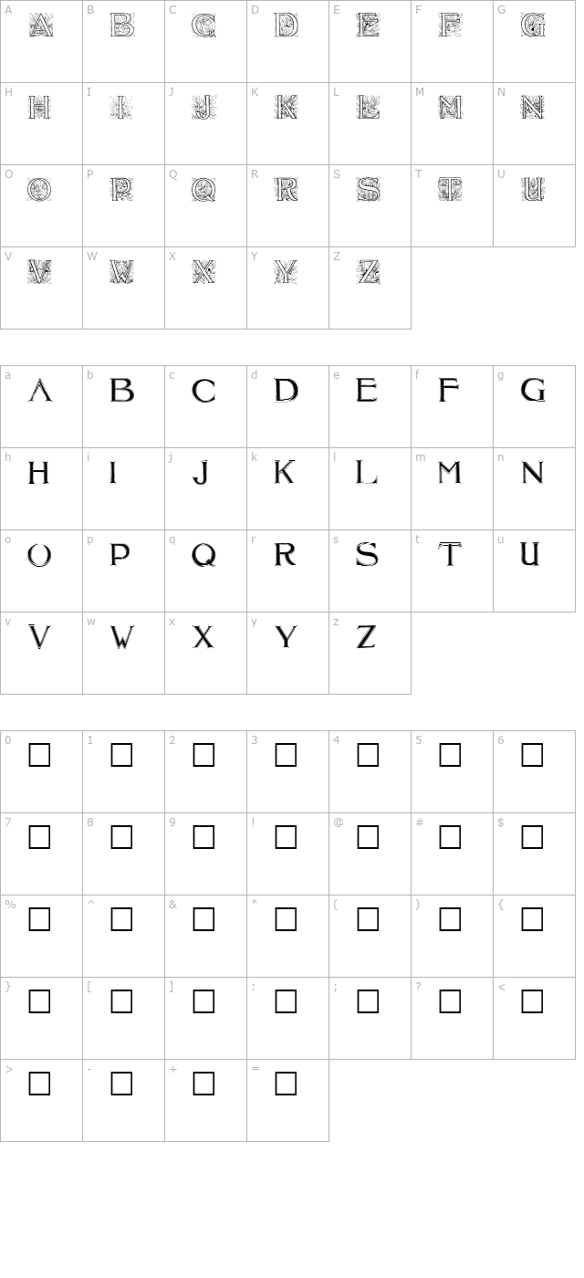 Acorn character map