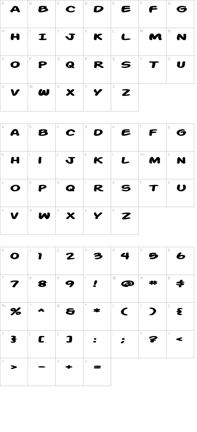 action-man-extended-bold character map