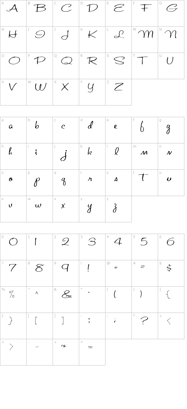 Ad Regular ttnorm character map