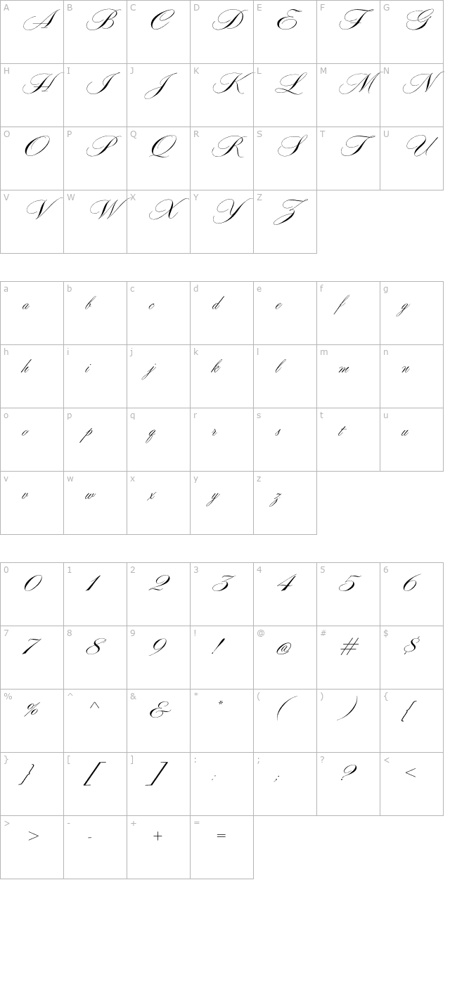 adagiopro-regular character map