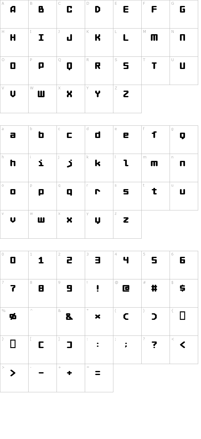 AddElectricCity character map