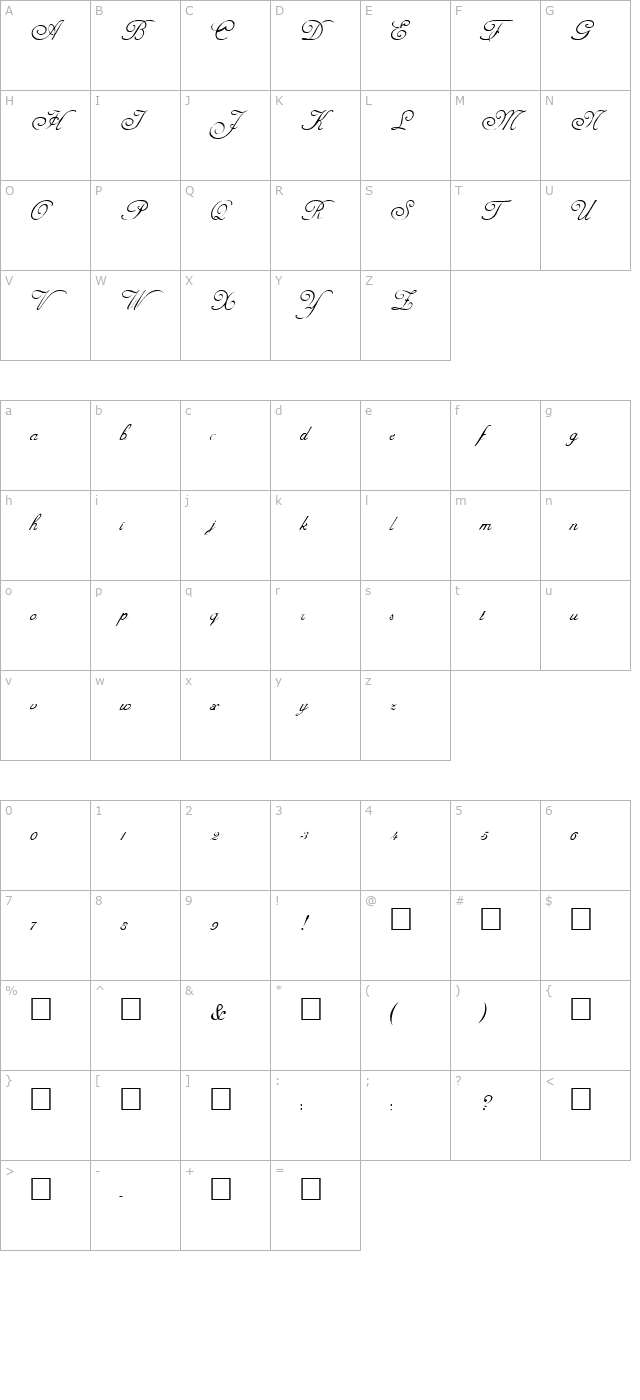 AdineKirnberg Plain character map