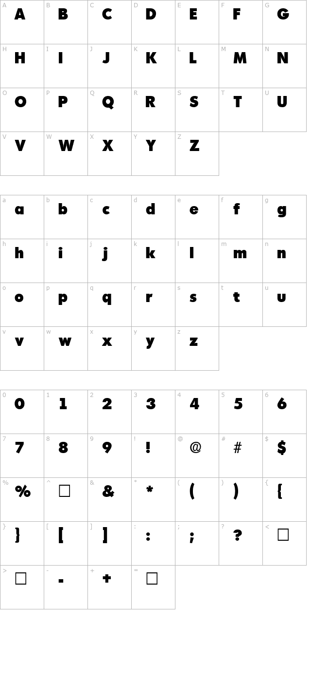 admisidisplayssk-regular character map