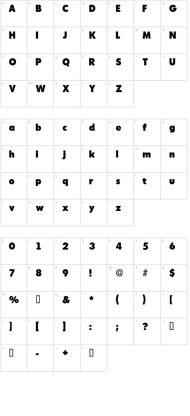 admisidisplayssk character map