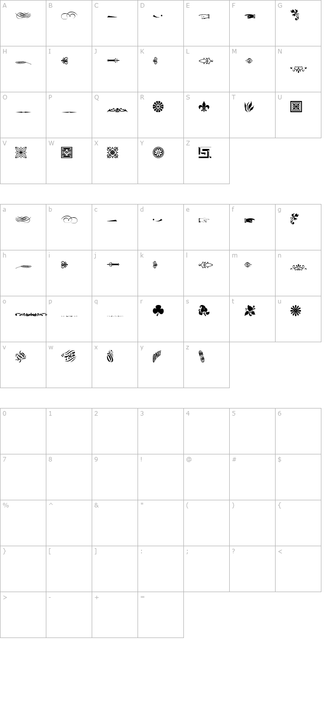 adobe-wood-type-ornaments-two character map