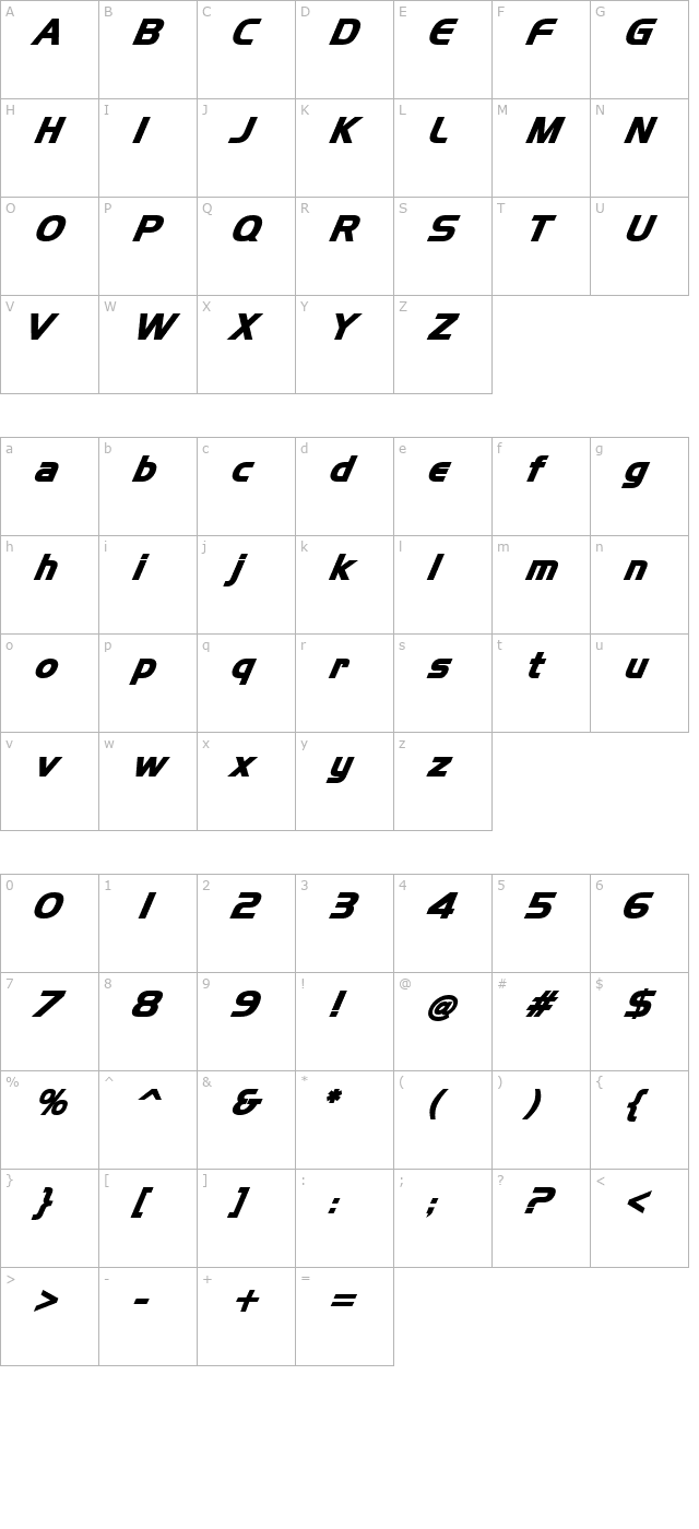 af-pepsi character map