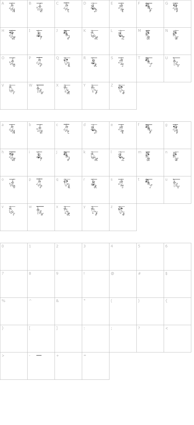 Affenschaukel character map