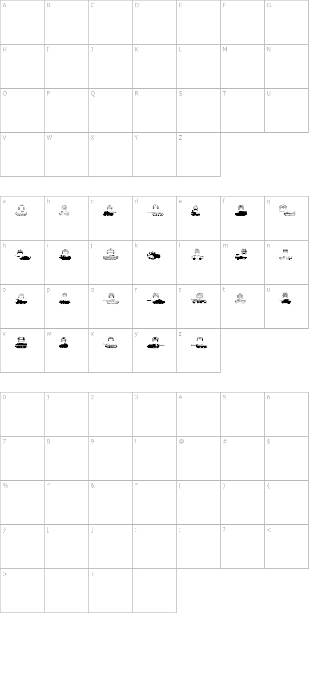 AFV1 character map