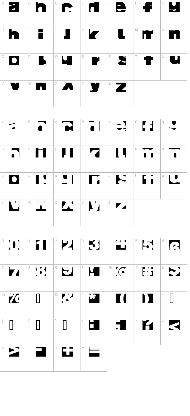 ai-fragment character map