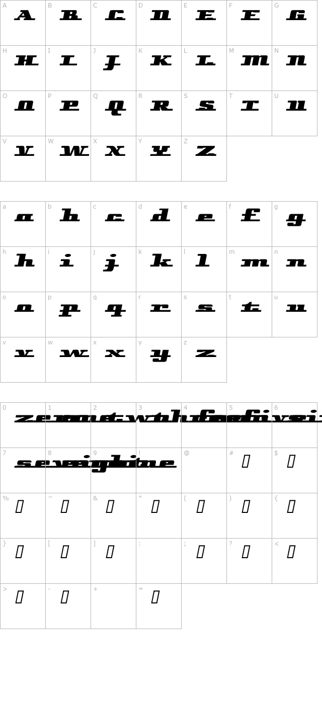 aicklebiter character map