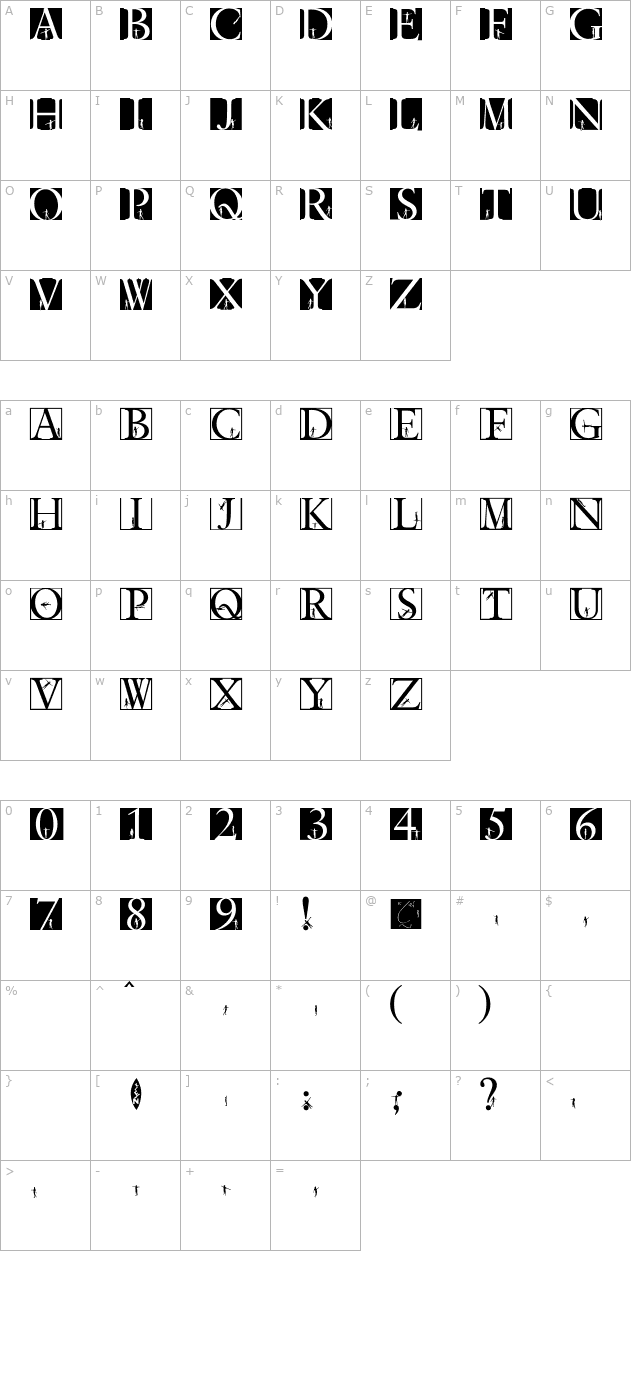 AIClassicalsBPlus character map