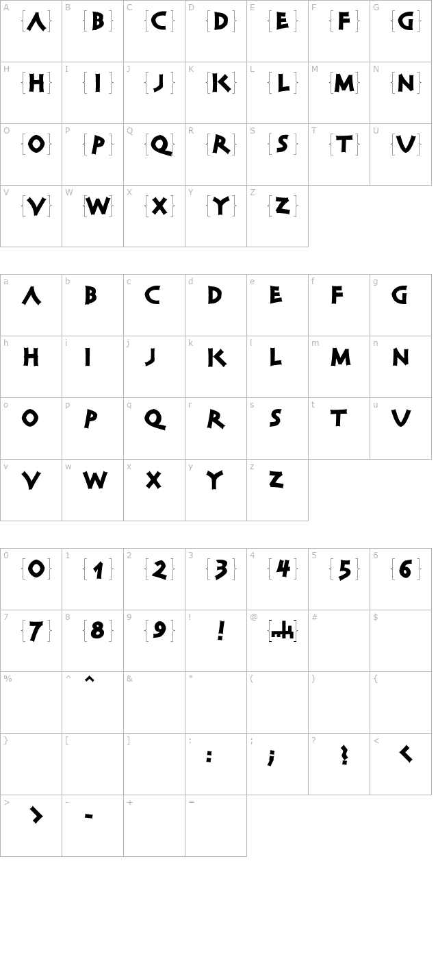 AIClassiCapsF character map