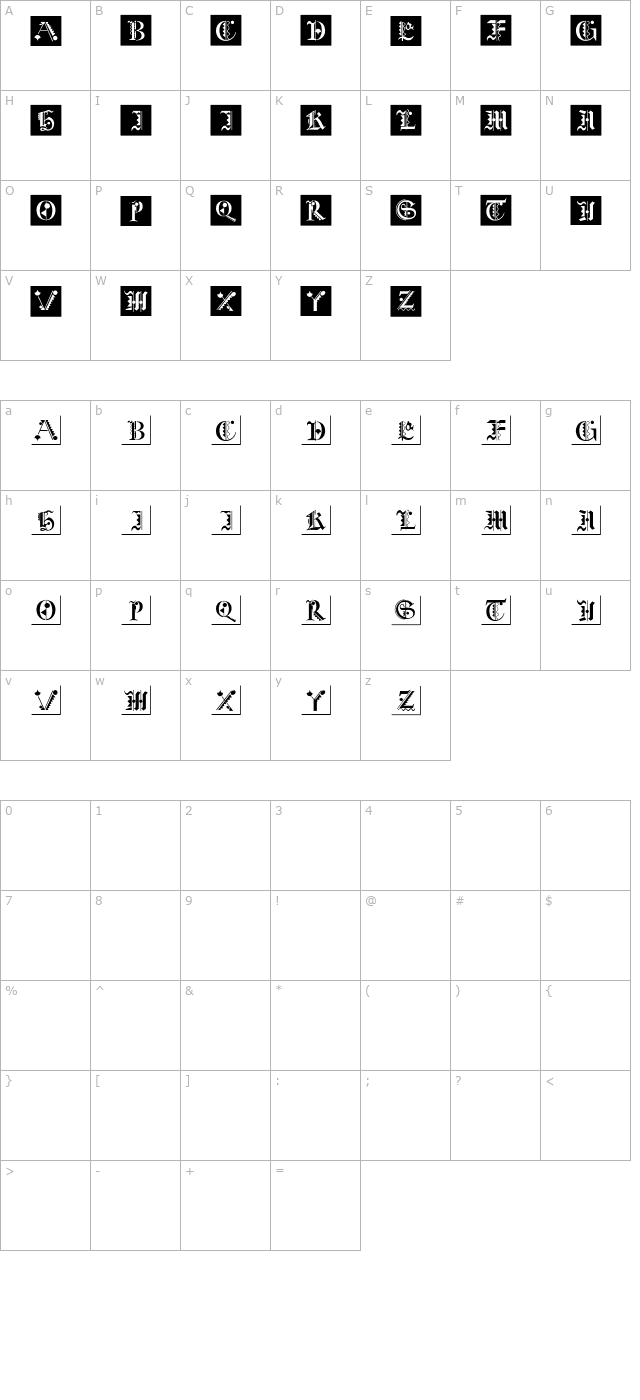 aifraktkonstruct character map