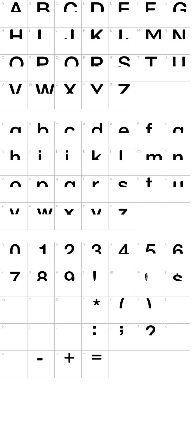 aihalf character map