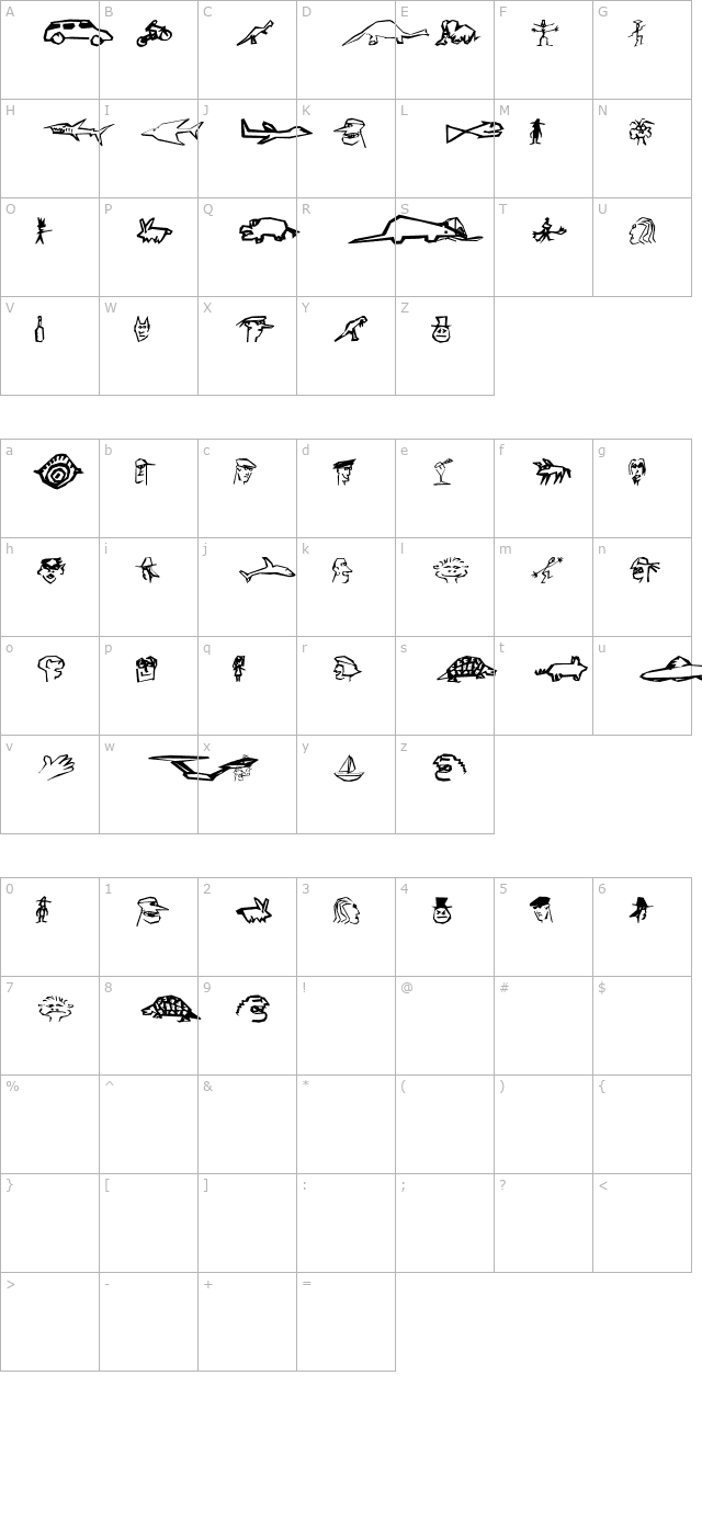 AIOlisEckige character map