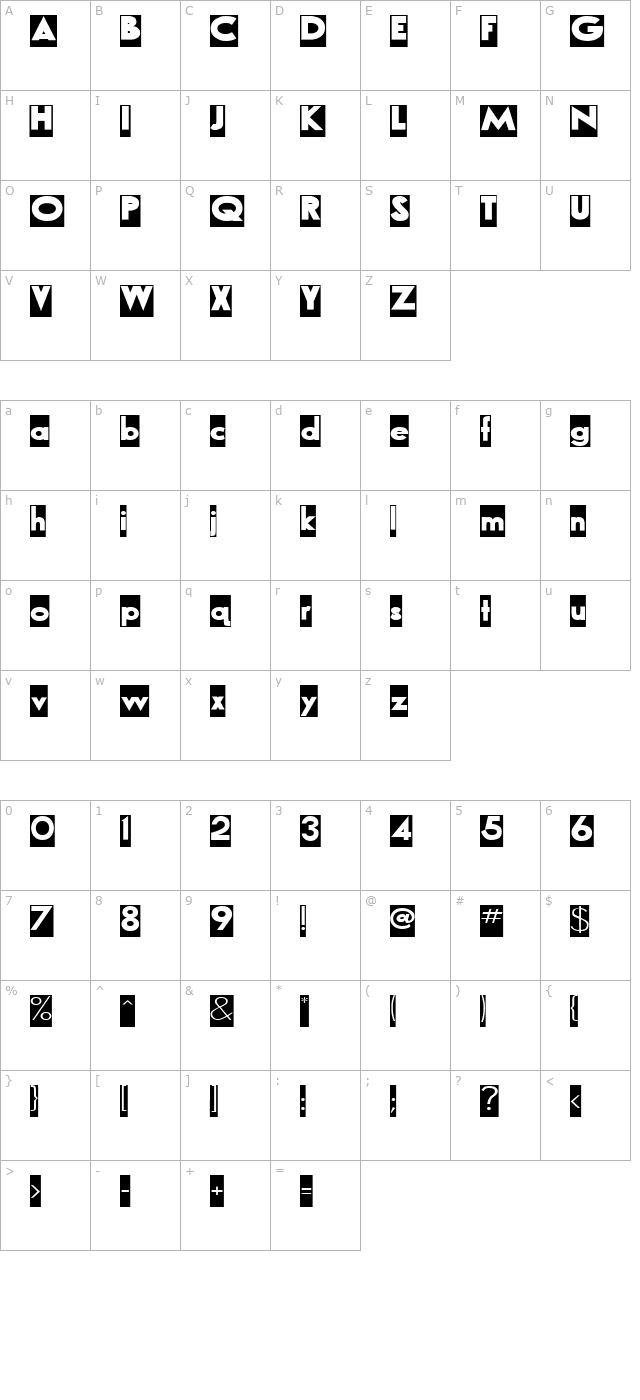 AirbrushReverse character map