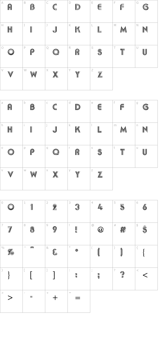 akilines character map