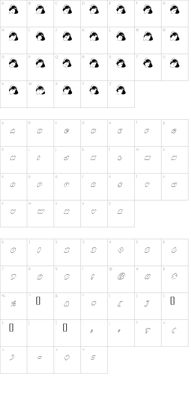 AL Fire Helmet character map