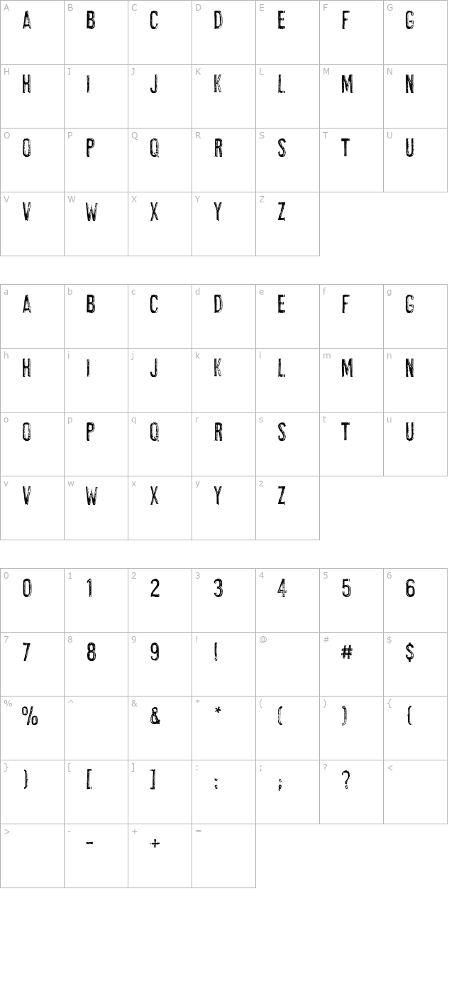 al-highlight character map