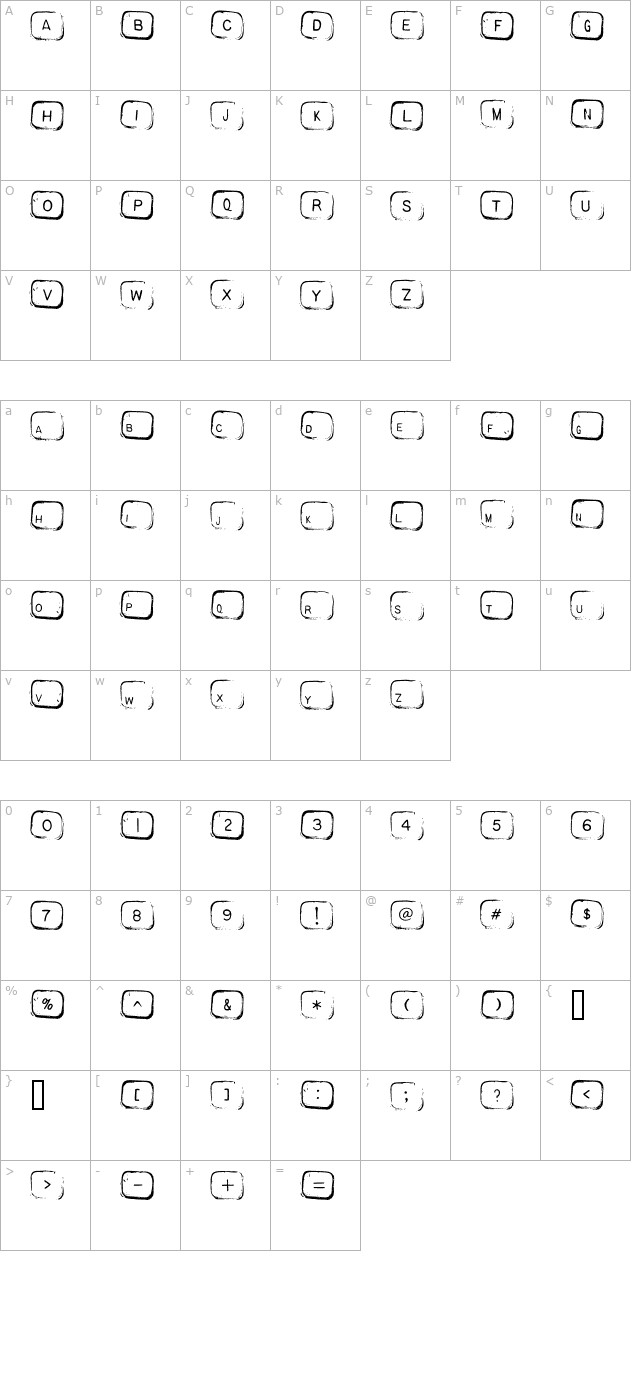 AL Keyboard character map