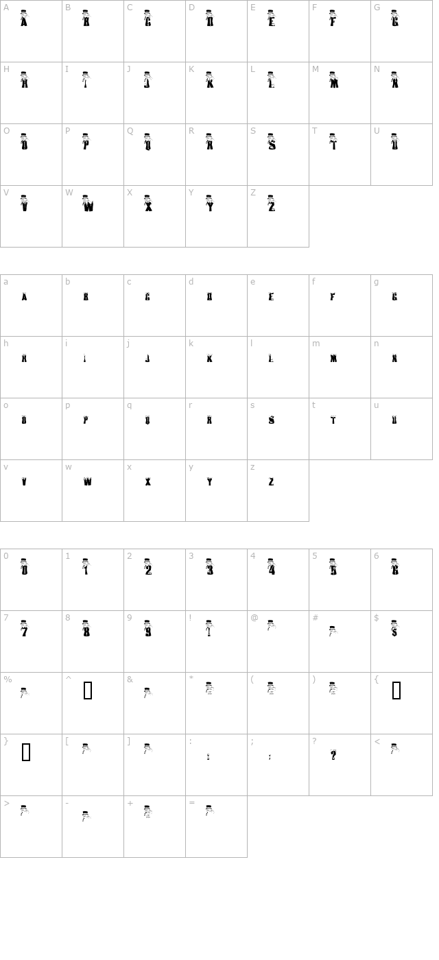 al-snowmen character map