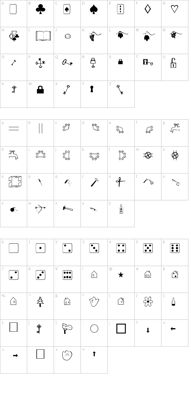 albumzwei character map