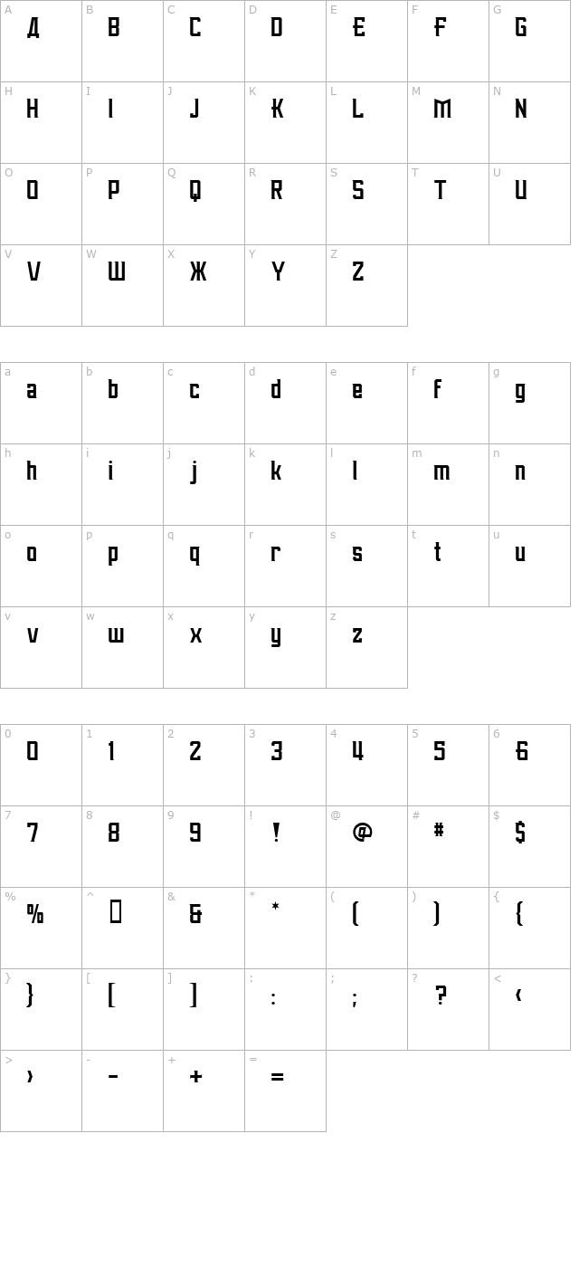 AlekseiSolidA character map