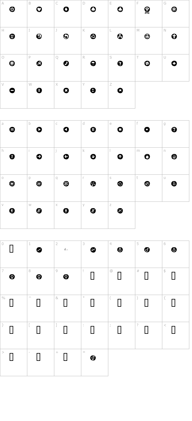 AleSignsBlackLL character map