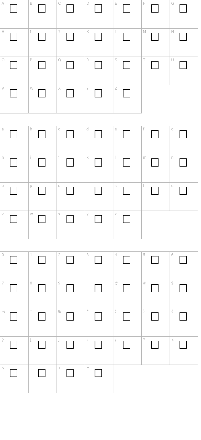 alexa-regular character map