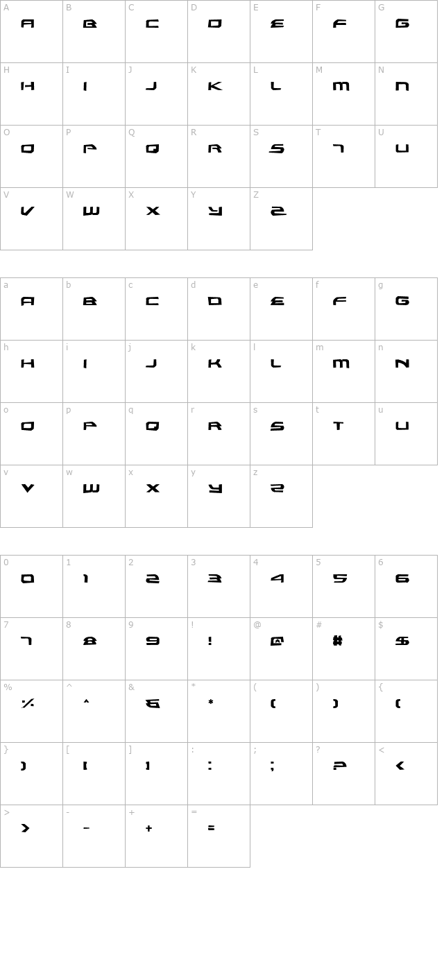 alexis-grunge character map