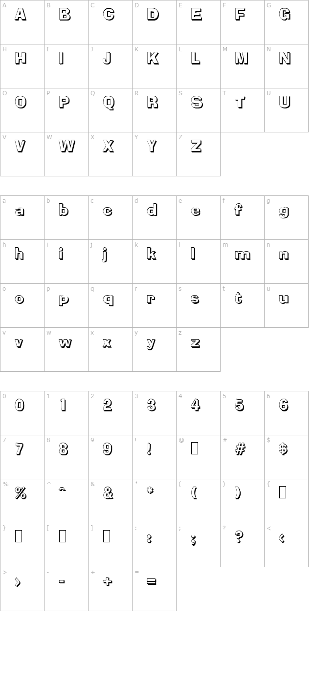 AlexisBeckerShadow character map