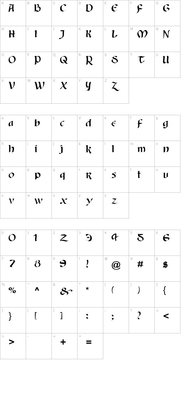 alice3-lao-normal character map