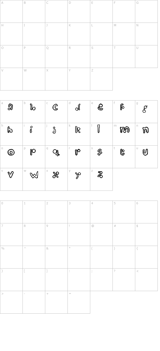 AlienCrops character map