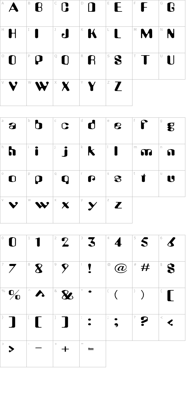 alieneyeextended character map